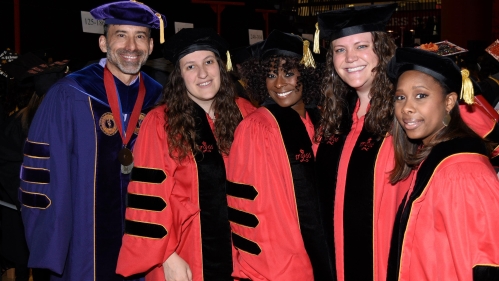 Professor LaSalla and graduating students