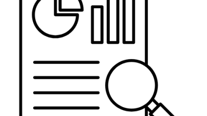 Graphic of report with a microscope