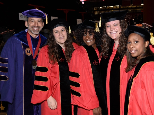 Professor LaSalla and graduating students