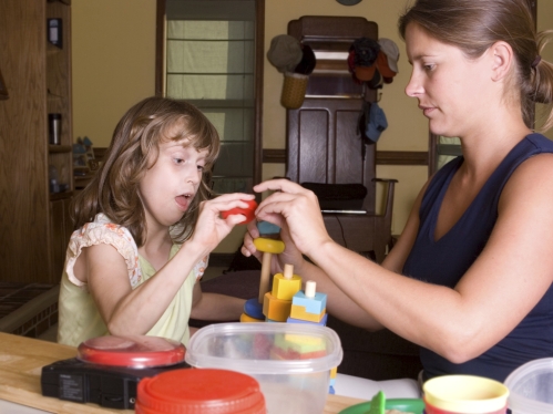 Social Worker working with child